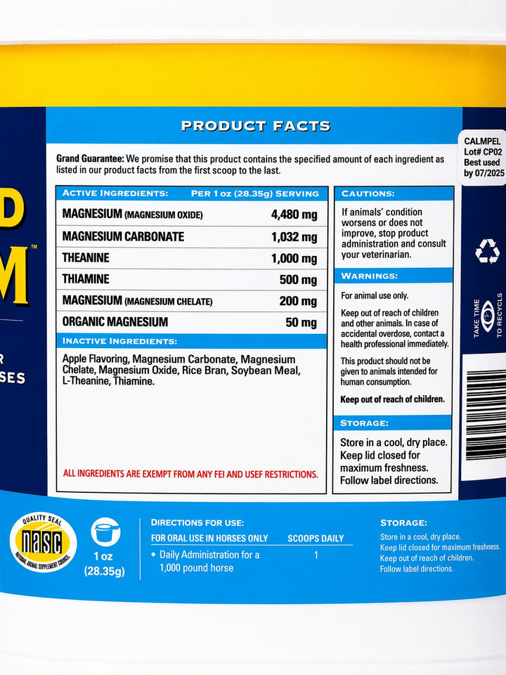 Grand Calm - Equine Supplements for Calming
