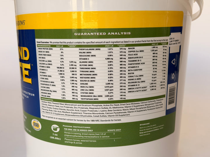 Grand Meadows Grand Vite – Digestive Supplements for Horses