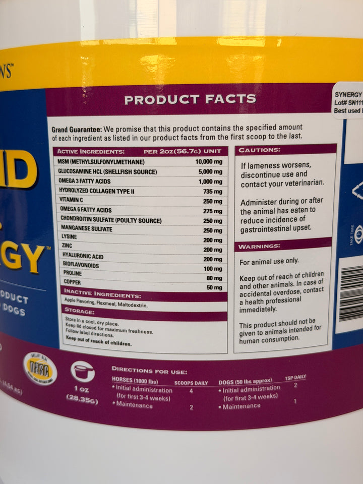 Grand H.A. Synergy – Advanced Joint Support for Dogs & Horses
