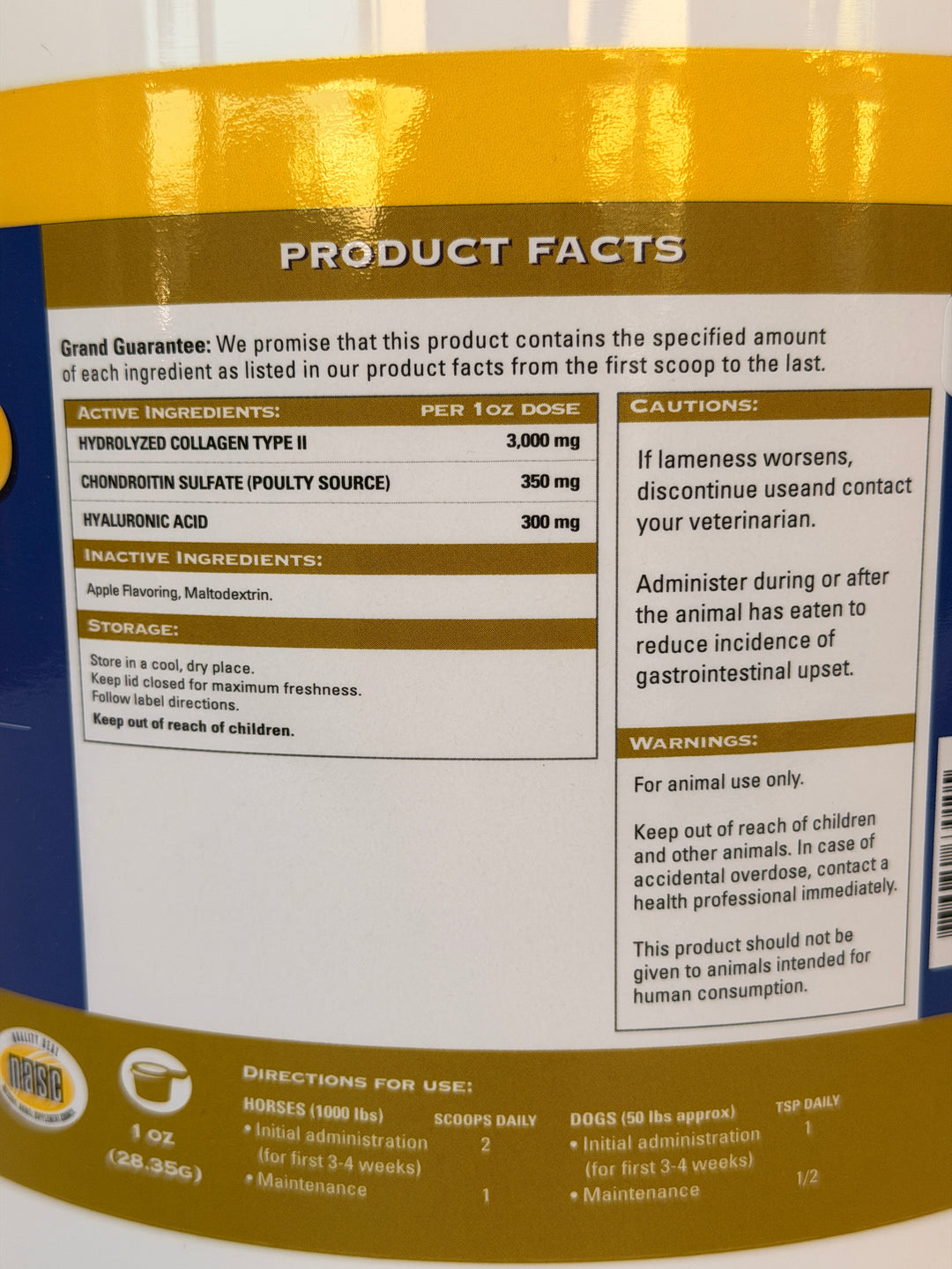 Grand H.A. – Hyaluronic Acid Horse Supplement